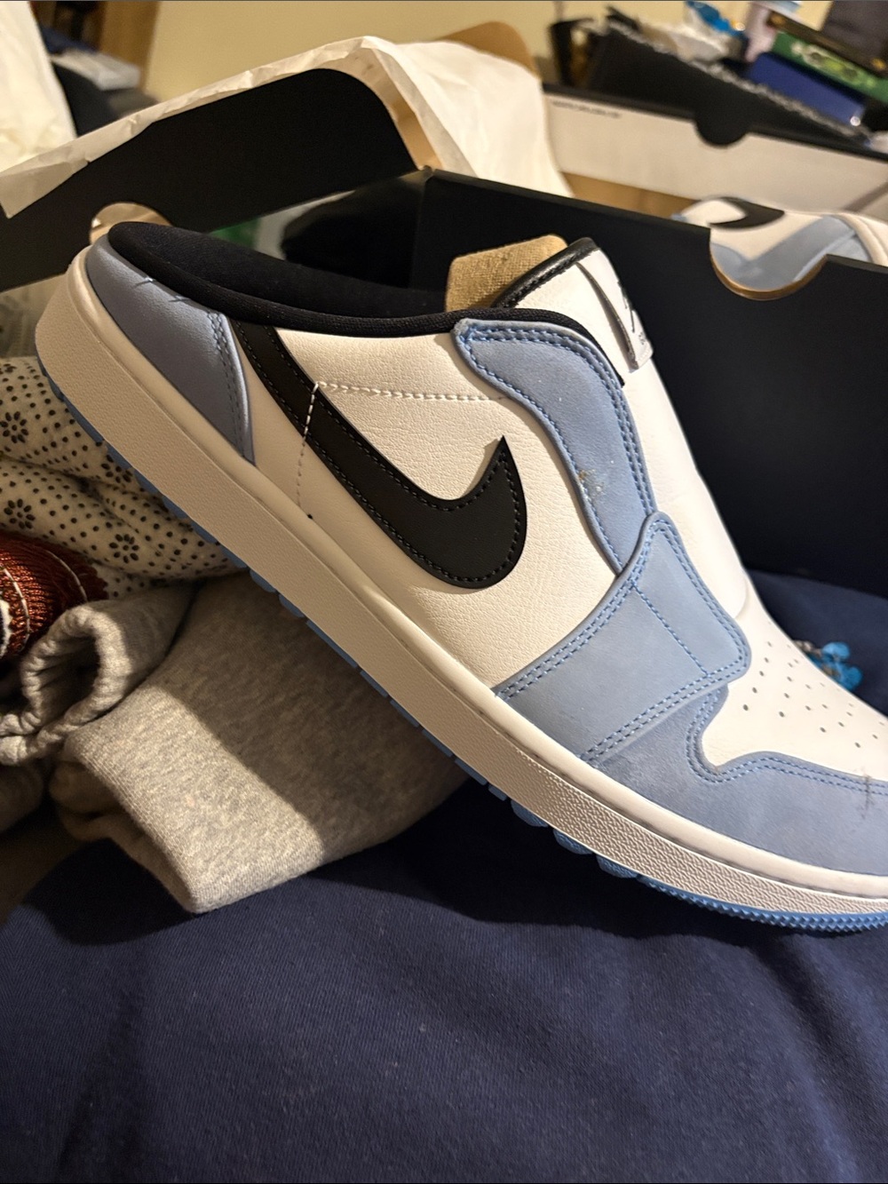 Nike,Air-Jordon Mule, University blue/Blk./Wht